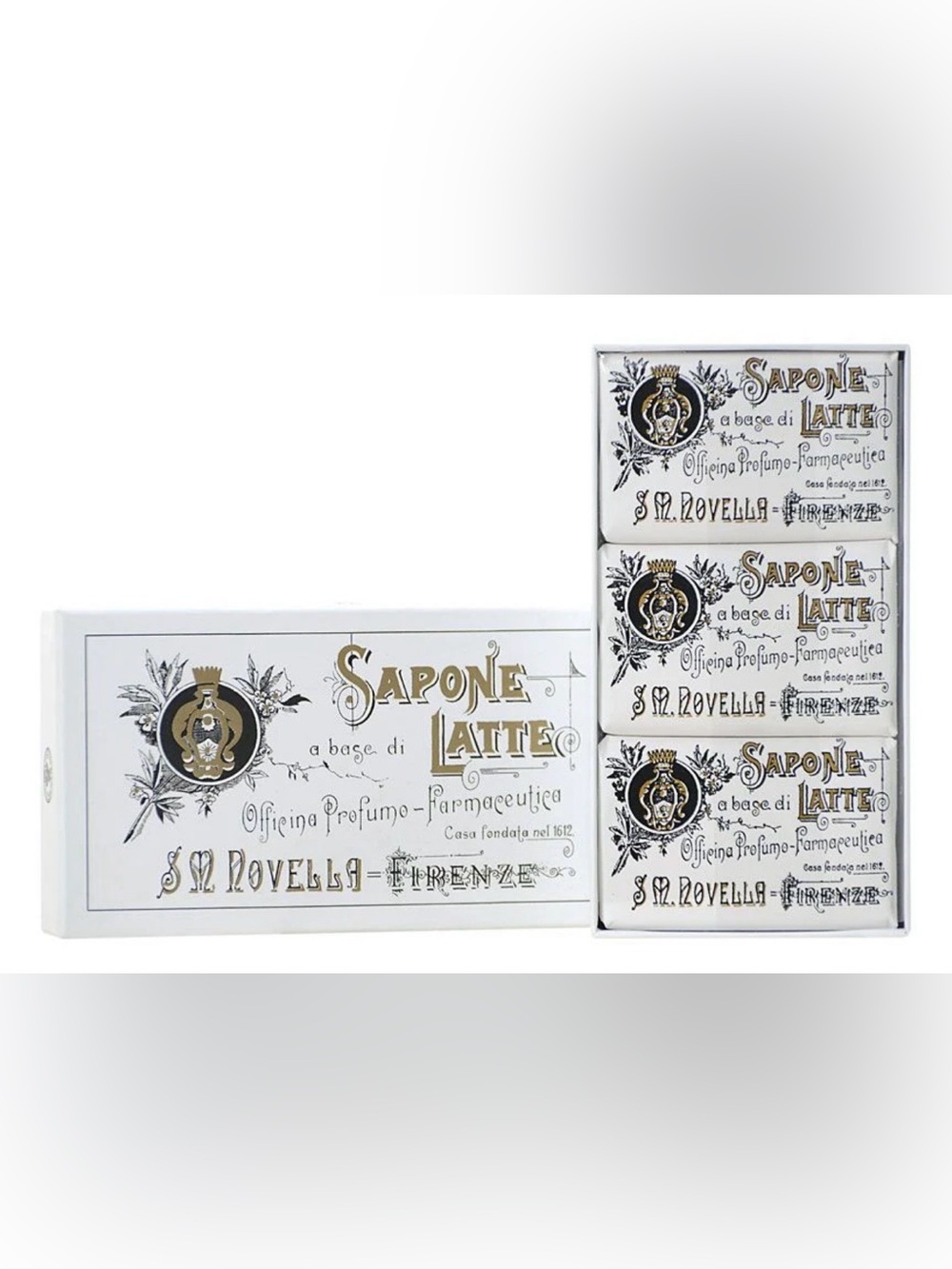 🧼 3 NEW Sealed Santa Maria Novella Milk Soap Sapone Latte Luxury Made in Italy